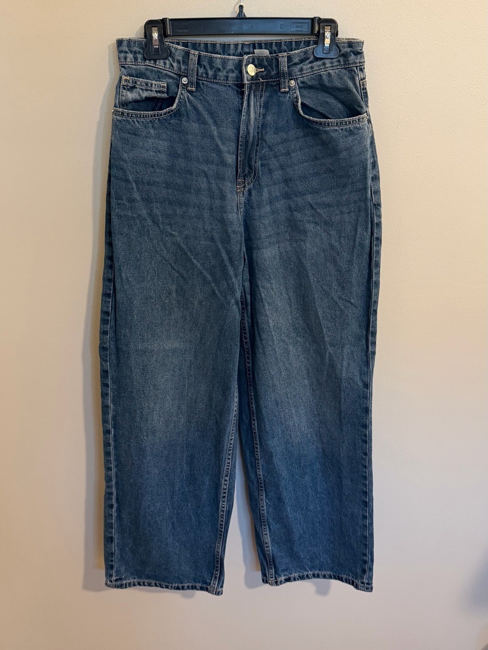 H&M Divided High Waist Wide Leg Ankle Jeans - 6 - Picture 4 of 11